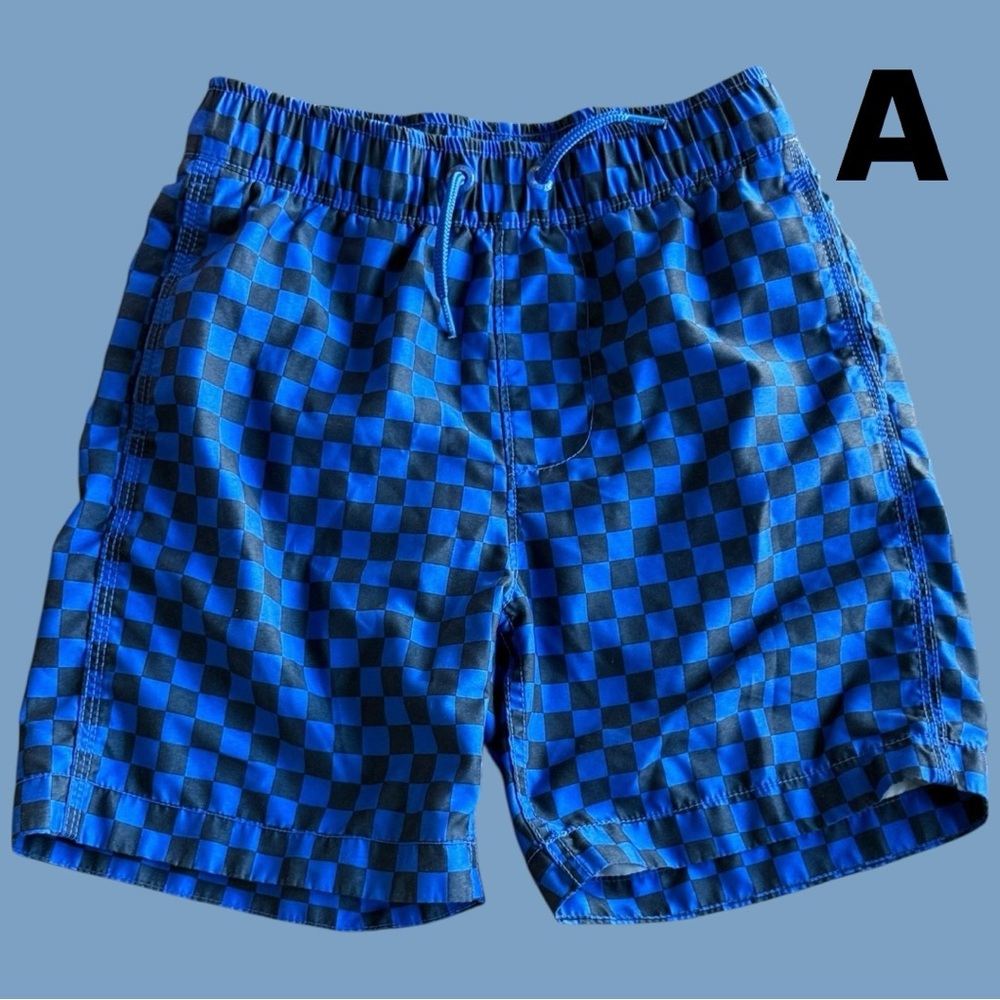 GAP Kids Blue and Black Plaid Shorts